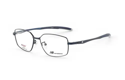 New Balance TR/Memory Plastic Titanium TR90 Stainless Steel Irregular Shape Eyeglass Frames Unisex Black