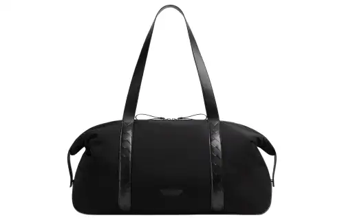 Bottega Veneta Intrecciato Calfskin One Shoulder Handbag, Travel Bag Large Men's Black