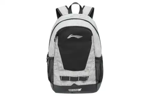 Li Ning Fitness Series Polyester Backpack Unisex Heather Gray