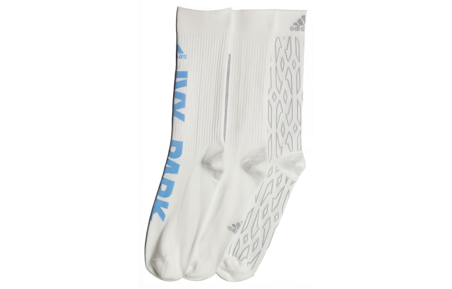 Adidas originals Clover x Ivy Park joint model logo printed sports mid-calf socks couple model 3 pairs white