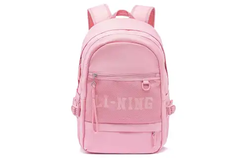 Li Ning Sports Life Collection Polyester Backpack Unisex Coral Powder