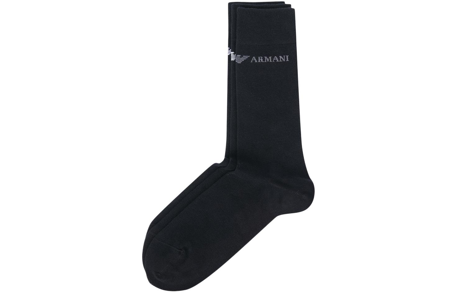 EMPORIO ARMANI Knee High Socks Men’s 3 Pack Black
