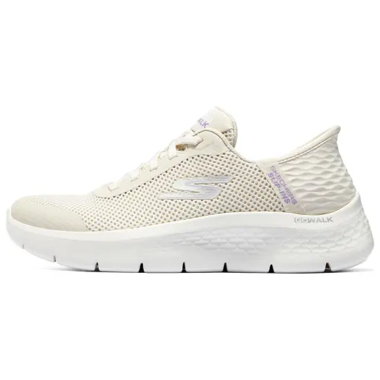 Skechers Go Walk Fle Lightweight Running Shoes Women's Ecru