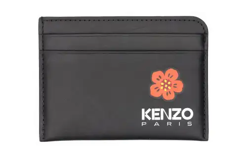 KENZO Cow Leather Card Holder Card Holder Men's Black