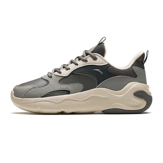 ANTA Chunky Sneakers Men Low-Top Volcanic Gray/White Limestone