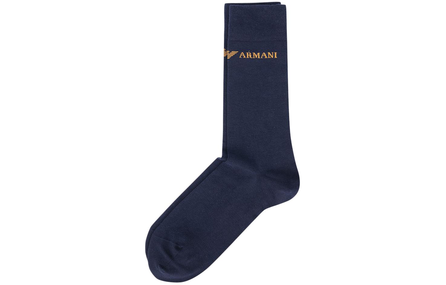 EMPORIO ARMANI Knee High Socks Men’s 3 Pack Navy Blue