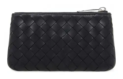 Bottega Veneta Intrecciato Sheepskin Envelope Bag, Clutch Men's Black