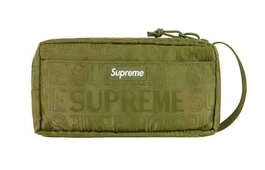 Supreme SS19 Nylon Storage Bag, Toiletry Bag Unisex Olive Green