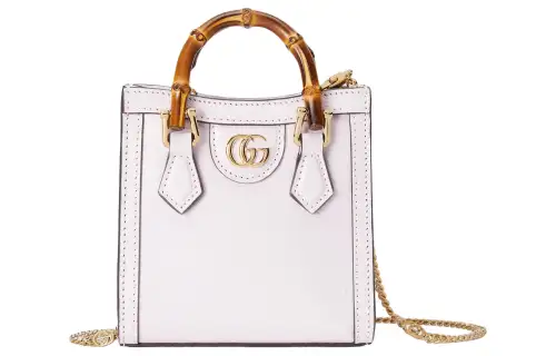 GUCCI Diana Leather Shoulder Bag, Crossbody Bag, Handbag Extra Mini Women's Light Pink