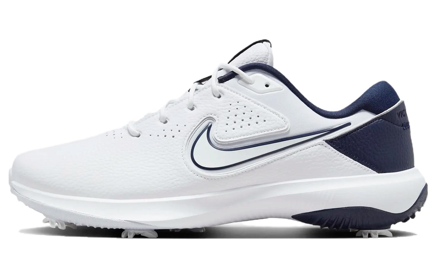 Nike Victory Pro 3 comfortable and versatile shock-absorbing and wear-resistant low-cut golf shoes for men white and blue