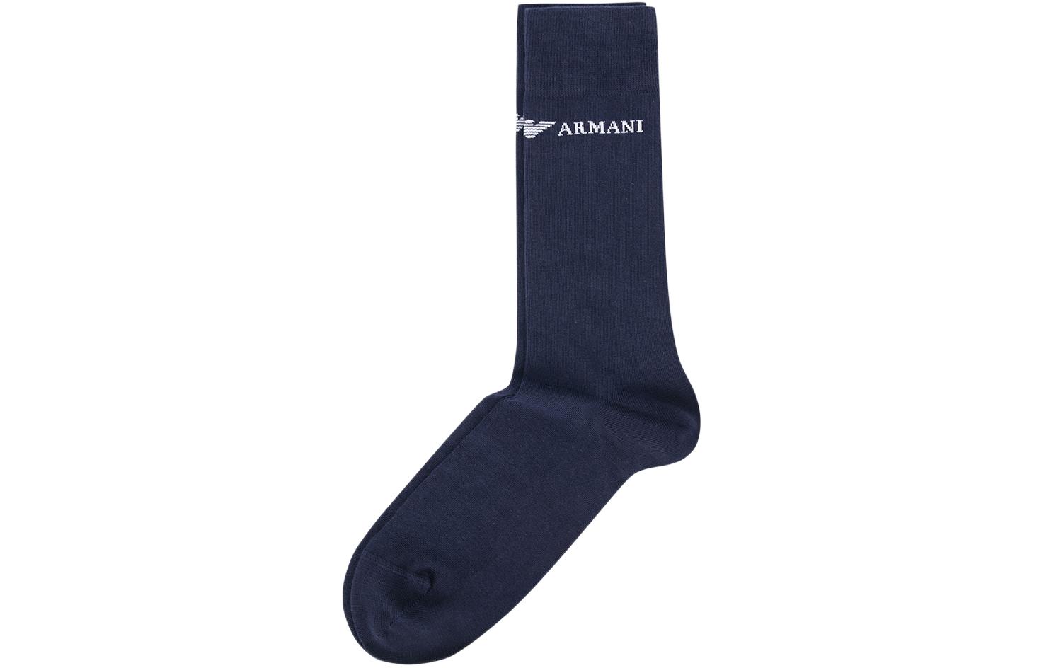 EMPORIO ARMANI Knee High Socks Men’s 3 Pack Navy Blue