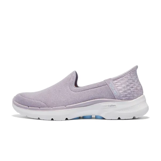 Skechers Go Walk Arch Fit Hands Free Slip-Ins Anti-Slip Wear-Resistant Low-Top Casual Shoes Women's Light Purple
