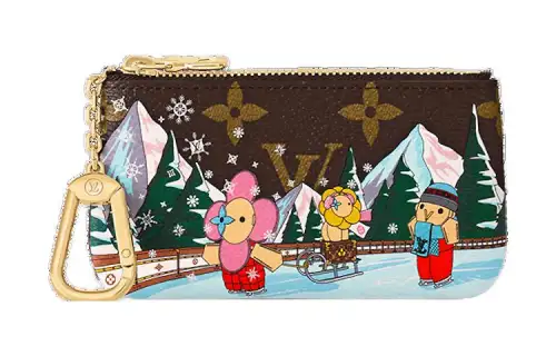 LOUIS VUITTON Key Pouch Coated Canvas Key Pouch Coin Purse Regular Women's Brown