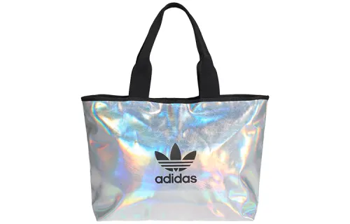 Adidas Originals Adidas Originals Polyurethane Tote Bag, Shopping Bag, Handbag Regular Women's Silver