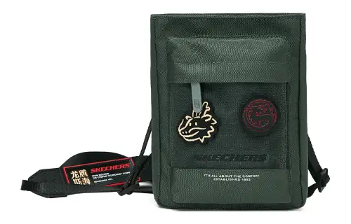 Skechers Fabric Shoulder Bag, Crossbody Bag Regular Unisex Berlin Green