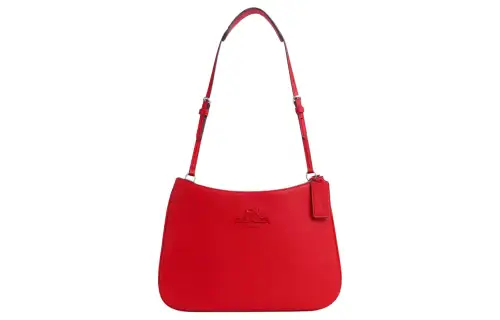 COACH Penelope Leather Handbag, Shoulder Bag Medium Women's Bright Poppy