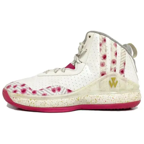 Adidas J Wall 1 Durable Breathable High Top Basketball Shoes Unisex White Pink