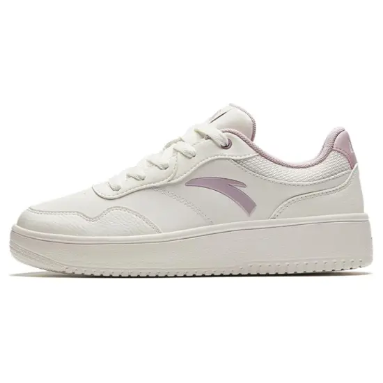 Anta Slip-Resistant Low-Top Skateboard Shoes Women's White Pink