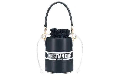 DIOR Smooth Cow Leather Bucket Bag, Shoulder Bag, Crossbody Bag, Handbag Small Women's Blue