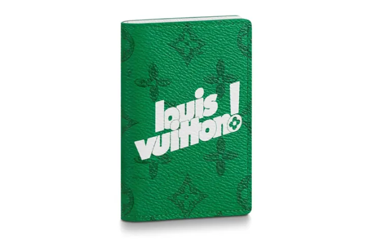 LOUIS VUITTON Pocket Organizer Cow Leather Card Holder, Wallet Men's Green