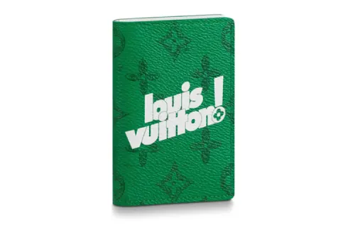 LOUIS VUITTON Pocket Organizer Cow Leather Card Holder, Wallet Men's Green