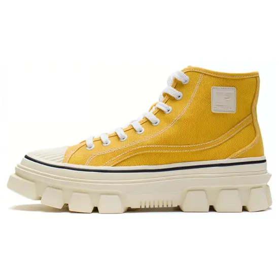 LINING CF Tracing Casual Shoes Unisex High-Top Oil Yellow/Vanilla Yellow