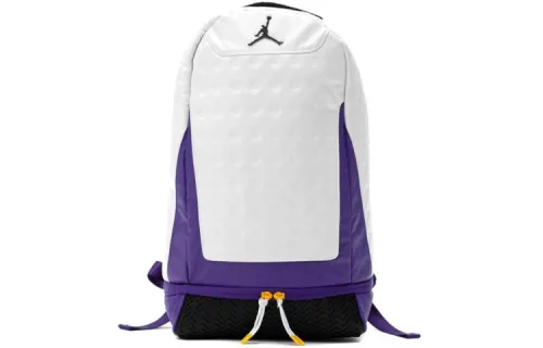 Jordan Polyester Laptop Bag, Basketball Bag, Backpack Unisex Lakers Colorway/Purple & Gold