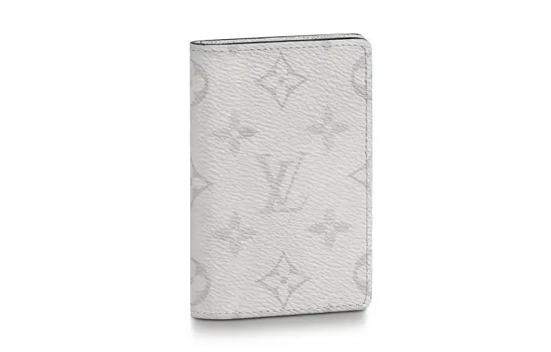 LOUIS VUITTON Pocket Organizer Monogram Antarctica Taiga White