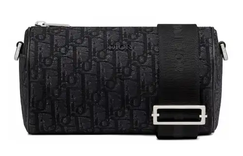 DIOR RollerOBLIQUE Embroidery Messenger Bag, Handbag, Shoulder Bag, Crossbody Bag Men's Black