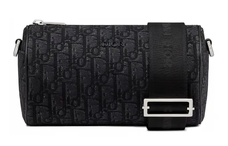 DIOR RollerOBLIQUE Embroidery Messenger Bag, Handbag, Shoulder Bag, Crossbody Bag Men's Black