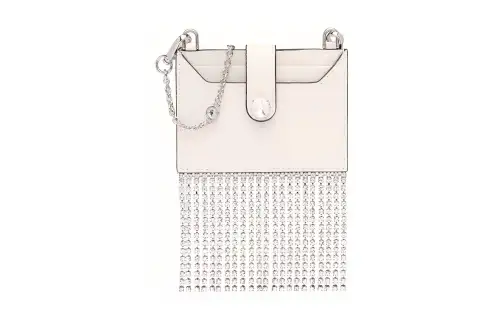 MIU MIU Calfskin Card Holder Mini Women's White