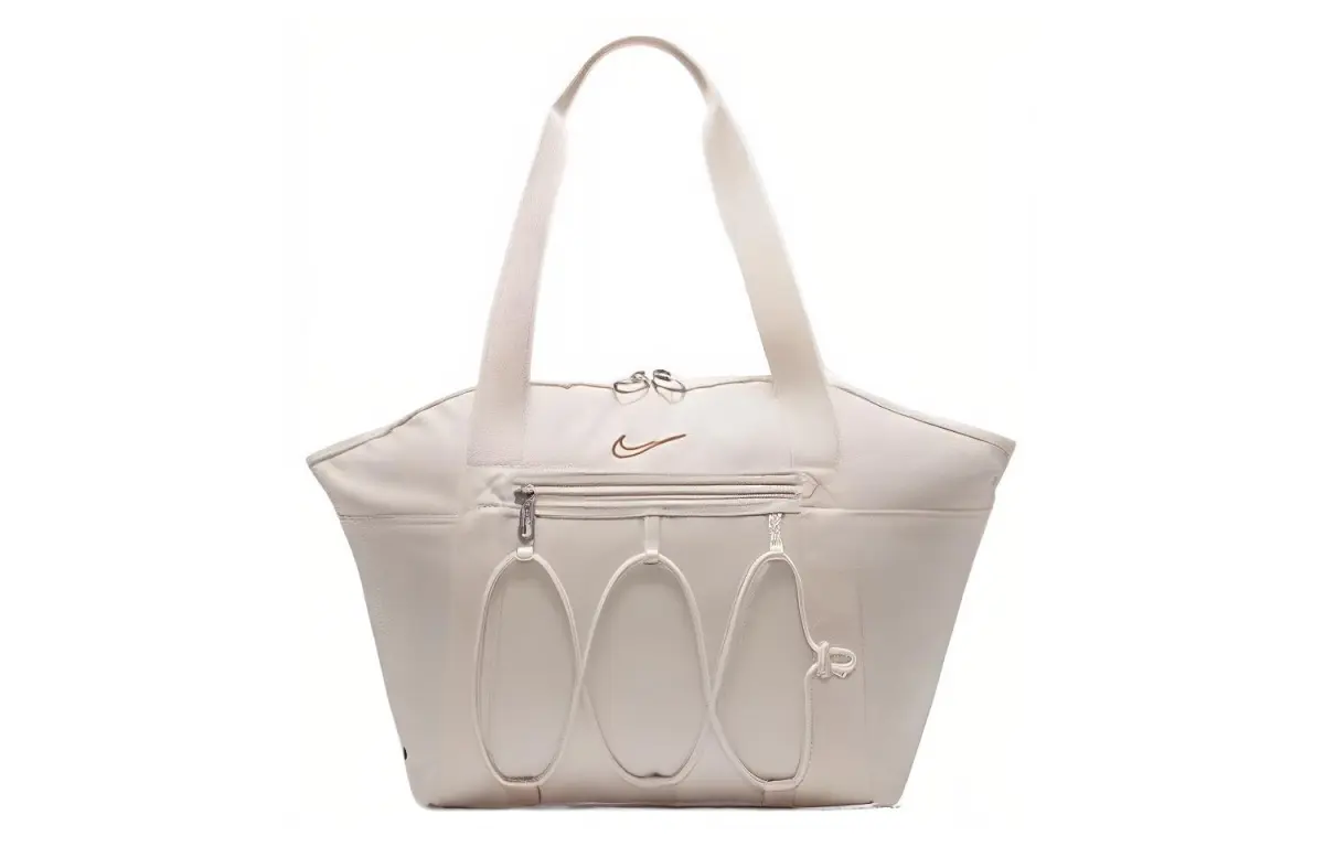 Nike Polyester Tote Bag, Shopping Bag, Handbag, Shoulder Bag Unisex Beige
