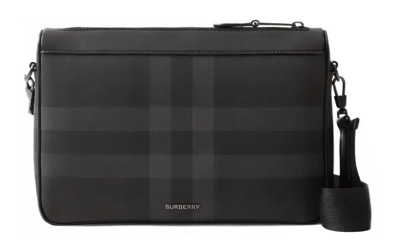 Burberry Artificial Leather Shoulder Bag, Crossbody Bag Men's Black