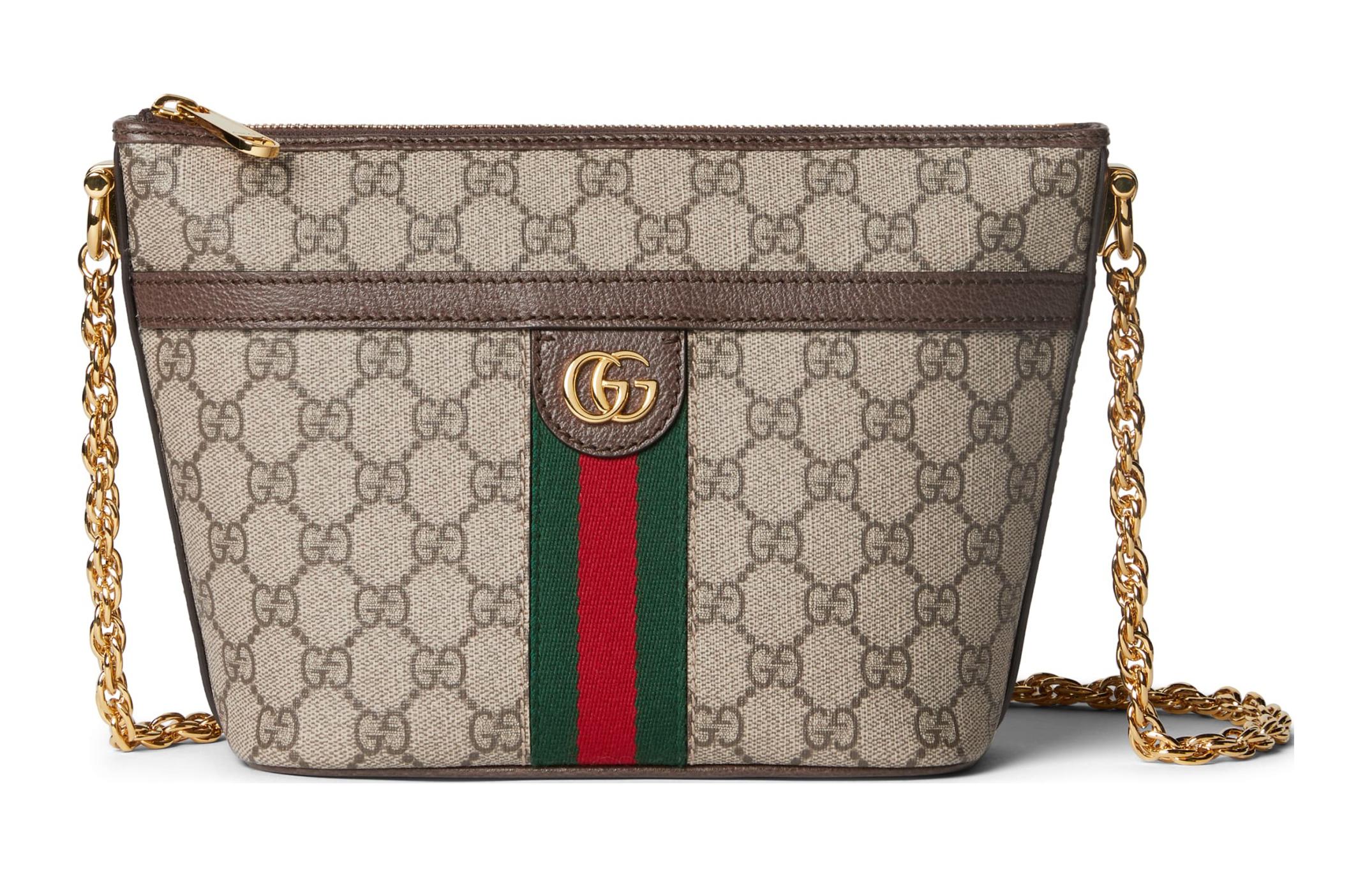 Женская сумка Gucci Ophidia (бежево-коричневая)