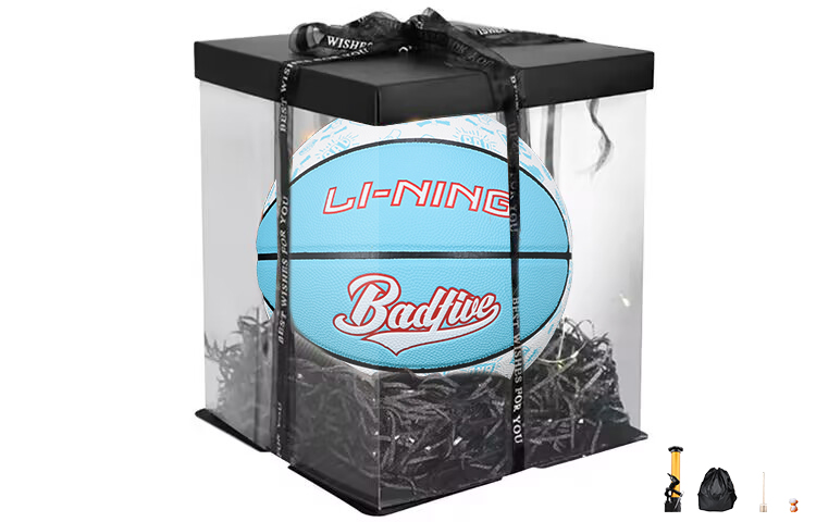 Li Ning Pu Basketball Light Blue Size 7 Ball Training Competition Unisex
