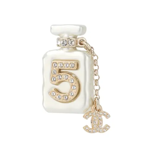CHANEL Chanel, classic perfume, golden brooch, 5 shade, women's style