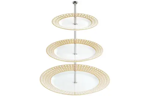 DIOR Three-Tiered Cake Stand round exquisite simple plate gold 34 X 16cm/34 X 21.5cm/34 X 26.5cm