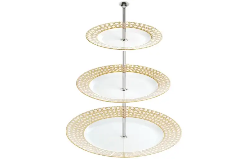 DIOR Three-Tiered Cake Stand round exquisite simple plate gold 34 X 16cm/34 X 21.5cm/34 X 26.5cm
