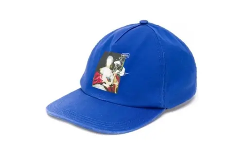 OFF WHITE Cotton, Polyester Baseball Caps Men's Blue