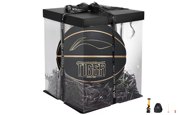 Li Ning Pu Basketball Black Gold Size 7 Competition Unisex