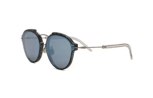 DIOR Metal Acetate Round Sunglasses Women's Blue