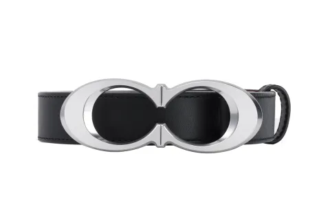 COACH Cow Leather Belts Women's Black Width 2.5cm