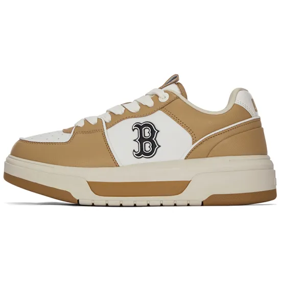 MLB Chunky Liner Skateboard Shoes Unisex Low-Top White Beige/Black