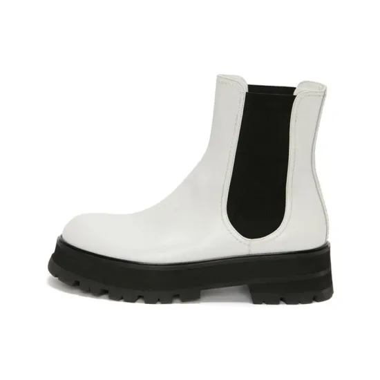 Alexander McQueen Rave Chelsea Boot White Black Women's