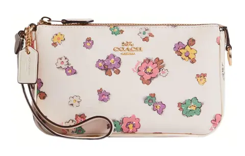 COACH Nolita Artificial Leather Pochette Underarm Wrist Bag Clutch Small Women's White