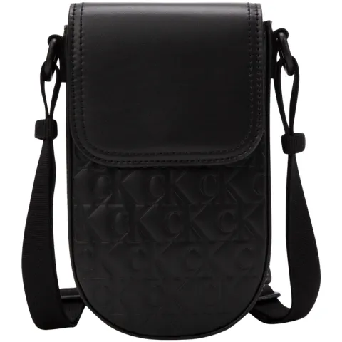 CALVIN KLEIN Synthetic Material Crossbody Bags Men's Space Black
