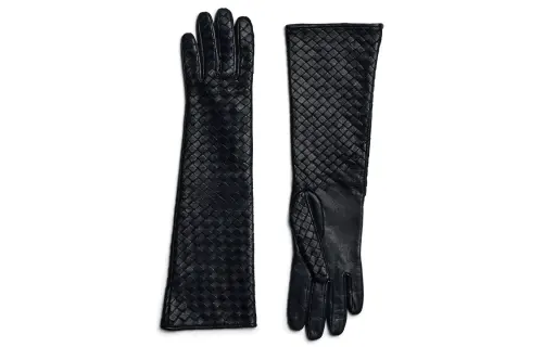 Bottega Veneta Knit Gloves Women's Dark Blue