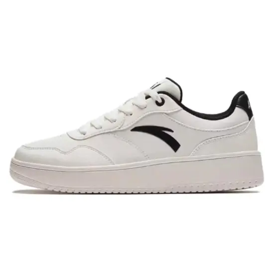 Anta Anti Slip Wear Resistant Low Top Casual Shoes Men's White Black