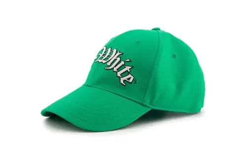 OFF WHITE Polyester Cotton Baseball Caps Men's Green