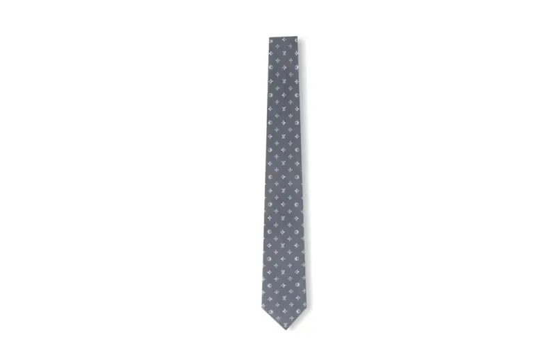 LOUIS VUITTON Monogram Eclipse Ties Men's Gray